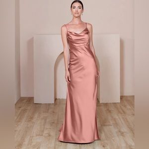 Revelry Satin Skye Desert Rose, Size 6 Petite